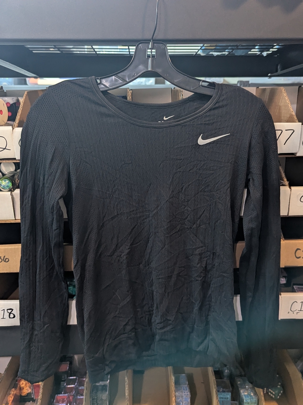 Nike Women's Black Long-Sleeve Dri-FIT Performance Shirt | XS